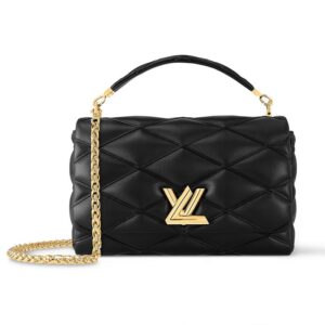 Louis Vuitton Go-14 GM Handbag In Lambskin Black