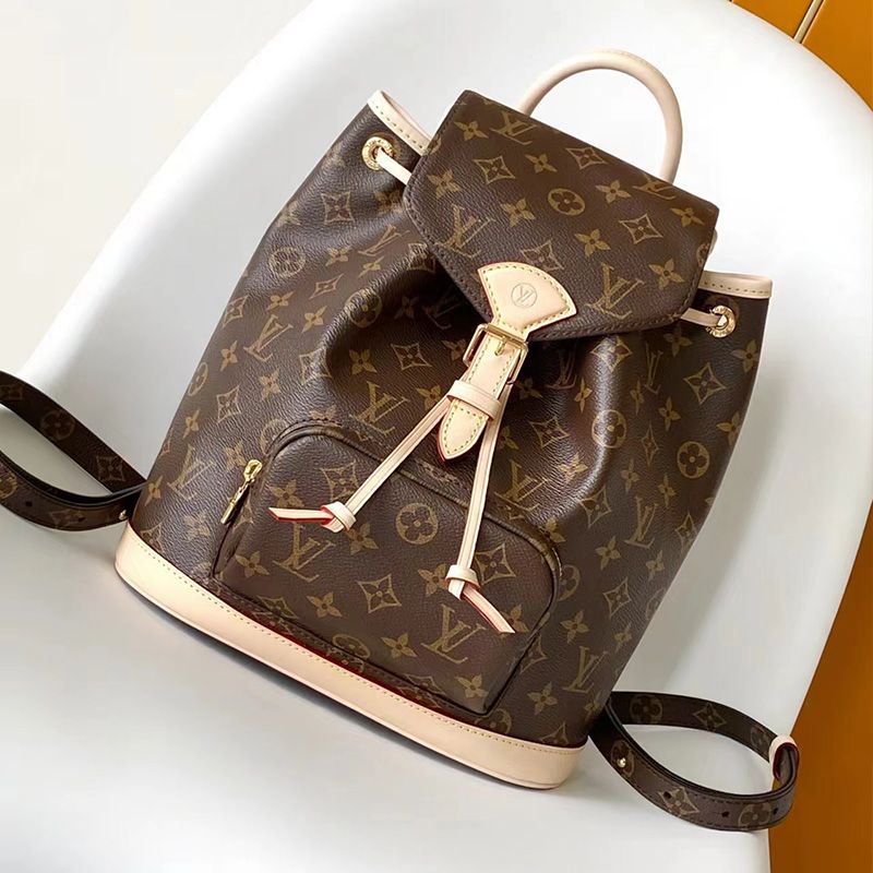 lv montsouris pm backpack monogram canvas brown 1