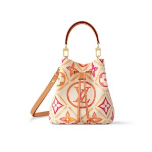 Home Louis Vuitton NeoNoe BB Bucket Bag In Monogram Tiles Canvas Beige