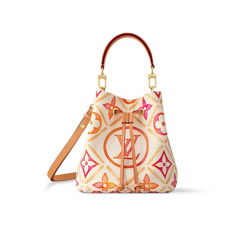 Louis Vuitton NeoNoe BB Bucket Bag In Monogram Tiles Canvas Beige